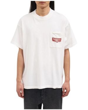 Represent Vintage Grafisch T-Shirt Met Borstzak - Wit