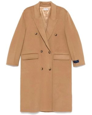 Sporty & Rich Double-Breasted Coats - Natural