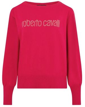 Roberto Cavalli Round-Neck Knitwear - Rojo
