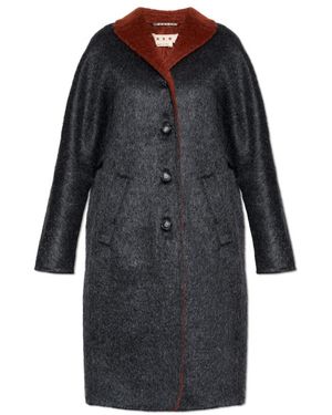 Marni Single-Breasted Coats - Nero