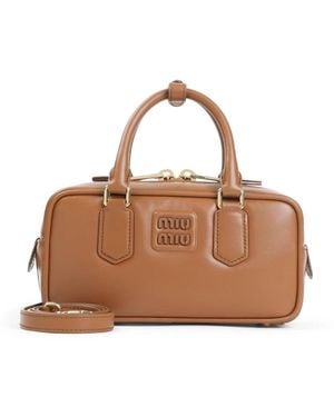 Miu Miu Arcadie Kalbsleder Handtasche - Braun