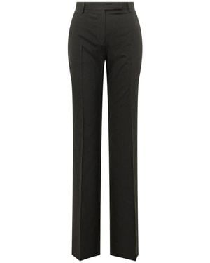 Tom Ford Broeken ,Zwart ,Leer Rechte Getailleerde Broek