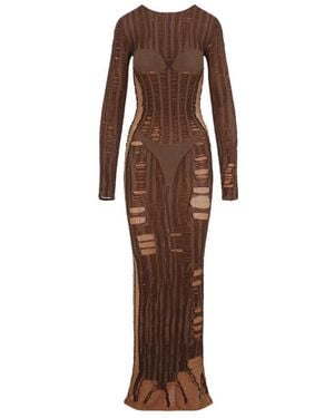 DIESEL Knitted Dresses - Marrone