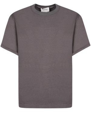 ATOMOFACTORY Geripptes Kurzarm-T-Shirt - Grau