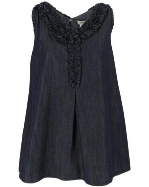 Max Mara Ärmellose Oberteile - Blau