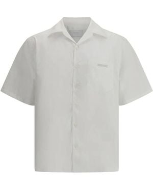 Prada Cuban Collar Cotton Shirt - Grau