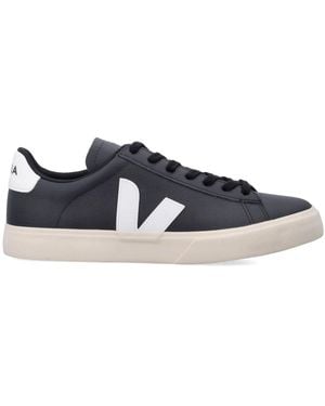 Veja Schoenen ,Zwart ,Katoen Campo Leather - Blauw