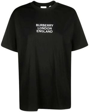 Burberry Tops ,Zwart ,Katoen T-Shirt