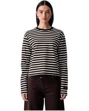Pinko Tops ,Veelkleurig ,Katoen Mirtilla Longsleeve - Zwart