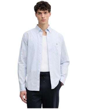 GANT Overhemden ,Blauw ,Katoen Klassiek Poplin Gingham Overhemd