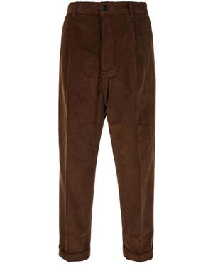 Ami Paris Broeken ,Bruin ,Corduroy Straight Broeken