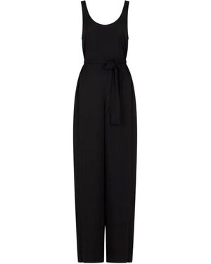 ARMANI EXCHANGE Schwarzes kleid mit rundhalsausschnitt