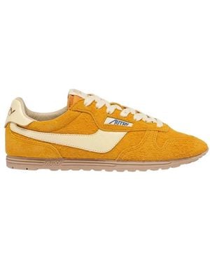 Autry Schoenen ,Geel ,Katoen Windspin