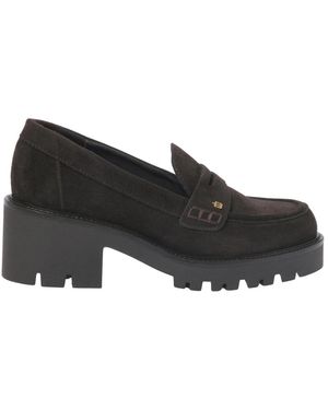 Baldinini Wildleder-Loafer Mit Absatz - Schwarz