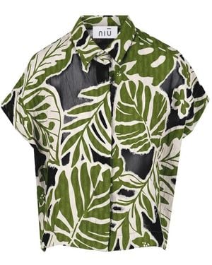 Niu Jungle Print Blouse - Groen