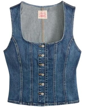 Levi's Sleeveless Tops - Blu