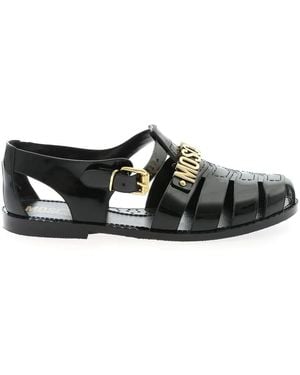 Moschino Flat Sandals - Nero