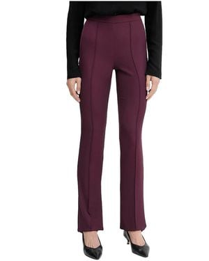 Patrizia Pepe Bordeaux Slim Broek Met Bell Pijp - Paars