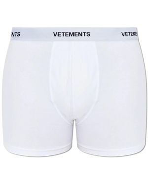 Vetements Logo Boxers - Weiß