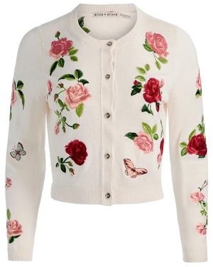 Alice + Olivia Truien & Vesten ,Dollie Cardigan - Wit