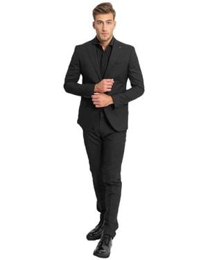 Corneliani Single Breasted Suits - Nero