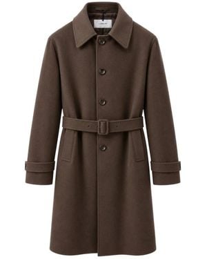 Lardini Belted Coats - Marrone