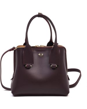 Baldinini Burgunder Leder Handtasche - Lila