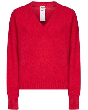 Weekend by Maxmara Truien & Vesten ,Rood ,Katoen Visita V-Neck Sweater