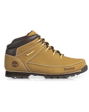 Timberland Gelbe Leder-Wanderstiefel - Braun