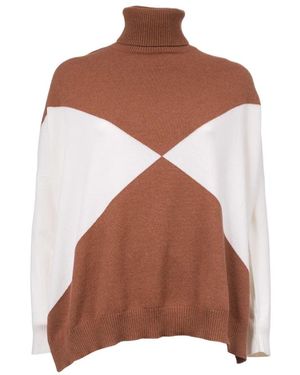 Le Tricot Perugia Turtlenecks - Brown