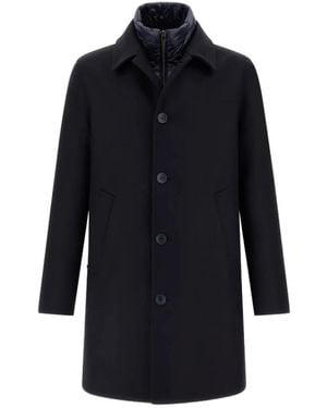 Herno Jassen ,Blauw ,Wol Single-Breasted Coat