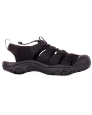 Keen Fitness ,Zwart ,Polyester Zwarte Buitensandalen Met Verstelbare Sluiting