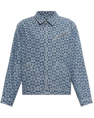 KENZO Monogram Denim Jacket - Blauw