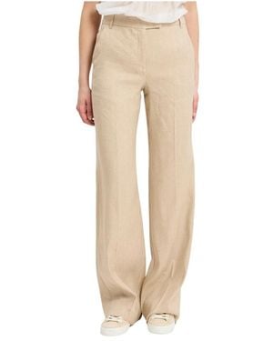 Marella Wide Trousers - Natural