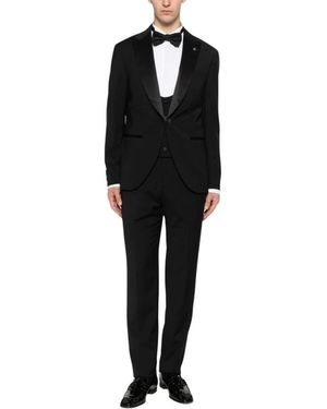 Manuel Ritz Single Breasted Suits - Black