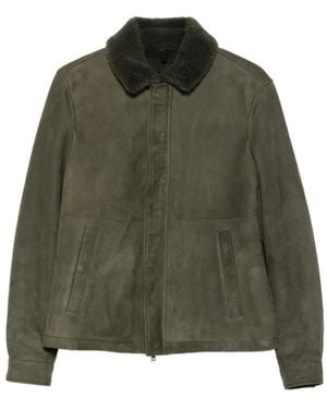 Tagliatore Jassen ,Groen ,Leer Chi 26-09 Stow Jacket
