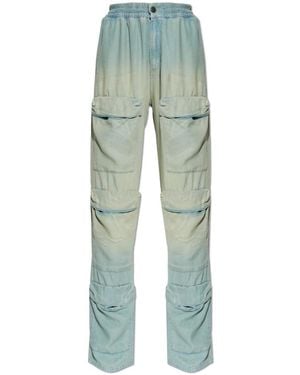 DIESEL Straight Trousers - Green