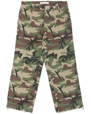 Stay Human On Earth Straight Trousers - Green