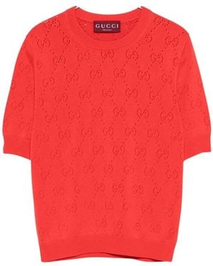 Gucci Round-Neck Knitwear - Red