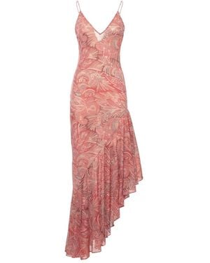 Etro Kleedjes ,Veelkleurig ,Paisley Asymmetrische Midi Jurk - Rood