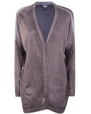 Avant Toi Metallic Knit Cardigan - Paars