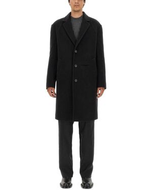 McQueen Single-Breasted Coats - Black