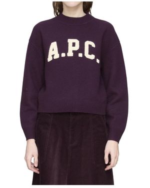 A.P.C. Round-Neck Knitwear - Morado
