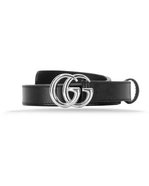 Gucci Accessoires ,Zwart ,Leer Leren Riem