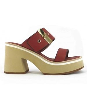 Elvio Zanon Mule Aus Leder - Braun