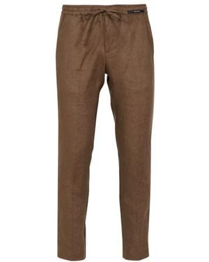 Michael Coal Slim-Fit Trousers - Marrón
