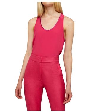 Genny Sleeveless Tops - Rosso