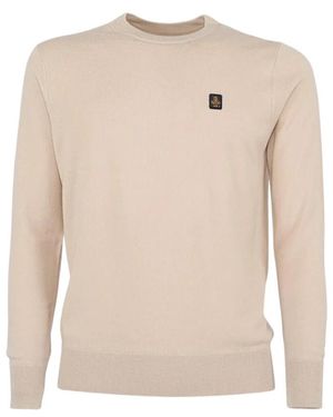 Refrigiwear Rundhals-Wollpullover - Natur