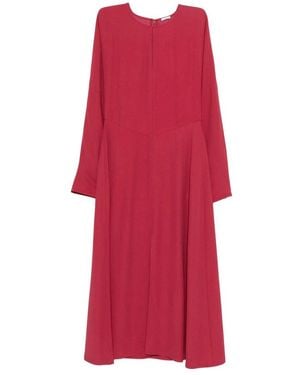 JOSEPH A-Line Dress With Long Sleeves - Red