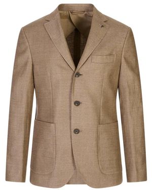 Peserico Jassen ,Bruin ,Katoen Single-Breasted Blazer